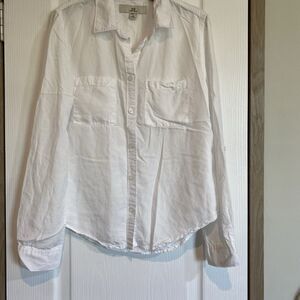 Thread & Supply Womens Button Up Pockets Sz Small 100%Tencel Corpcore Office
